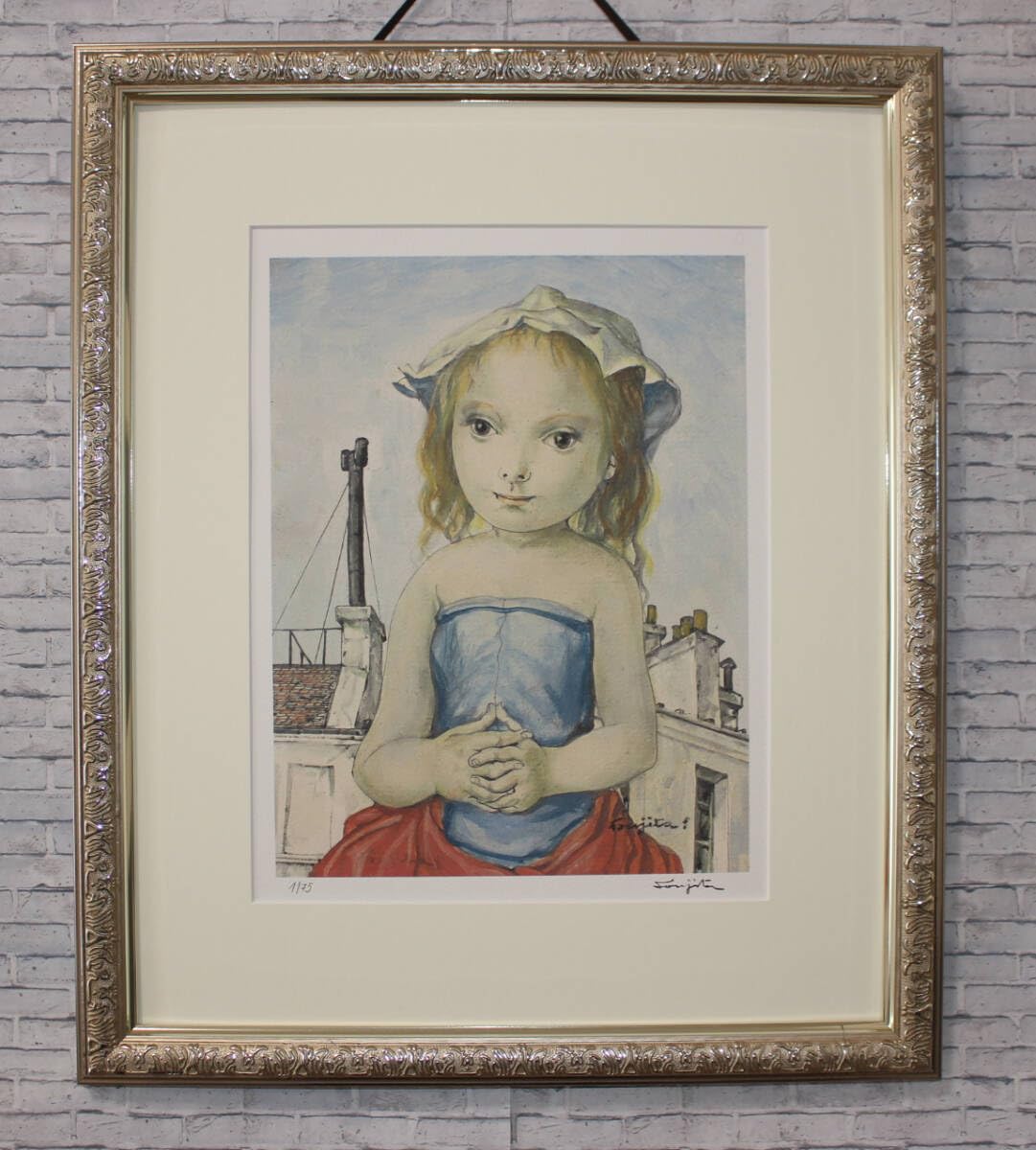 藤田嗣治 エスタンプリトグラフ 少女 75部限定